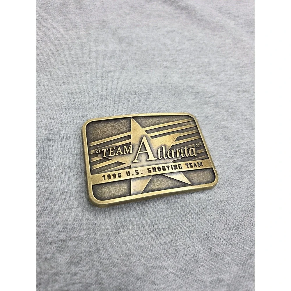 Vintage 1996 Atlanta USA Olympics Shooting Team Commemorative Belt Buckle